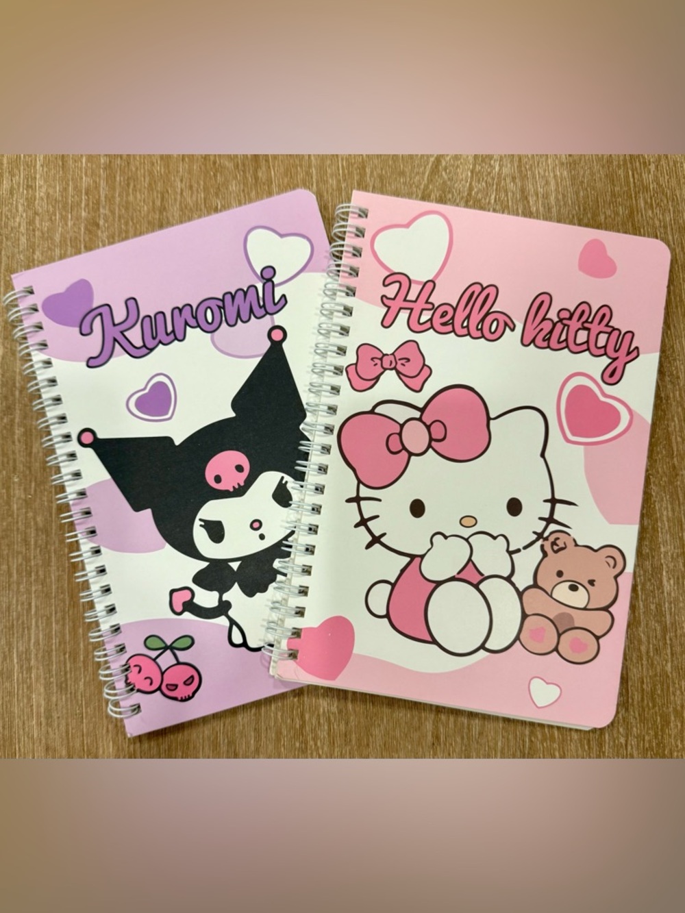 Sanrio Hello Kitty & Kuromi Notebooks - Pink, Lavender, Black